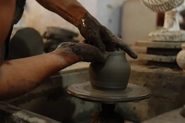 Handcrafted Pickle Ceramic Jar